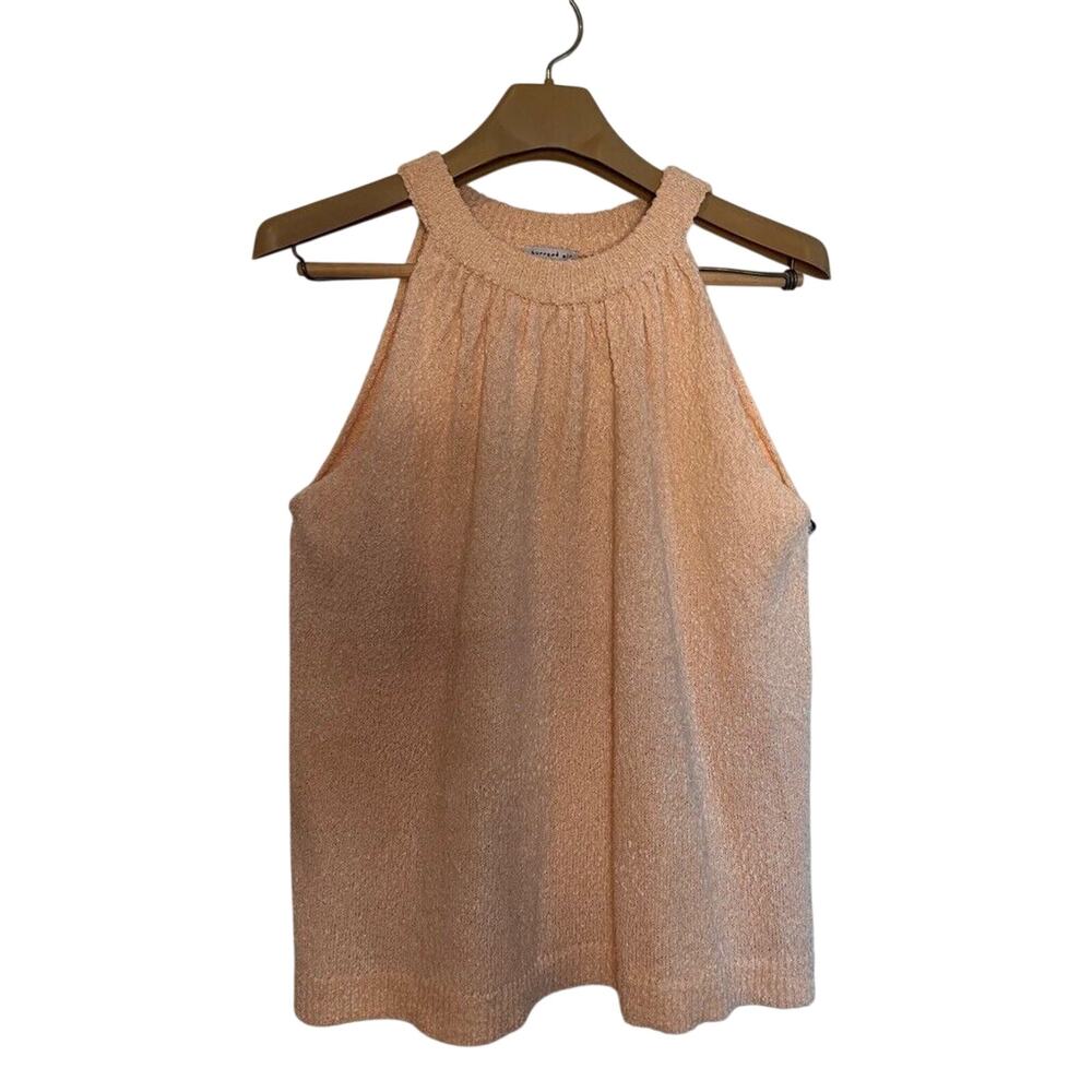 Current Air Los Angeles Tank Blouse Pink Sleeveless Pullover Knit Stretch LARGE